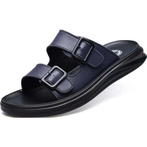Men Sandals Summer Shoes Leather Fashion Breathble Slippers Flip Flop Beach Non-Slip Casual Outdoor Comfortable