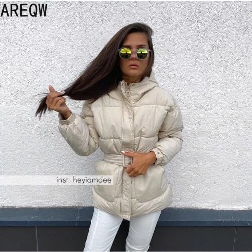 New Autumn Winter Cotton Parkas Women Winter Coat Womens Clothing Slim Waist Long Sleeve Hooded Outwear Winter Clothes