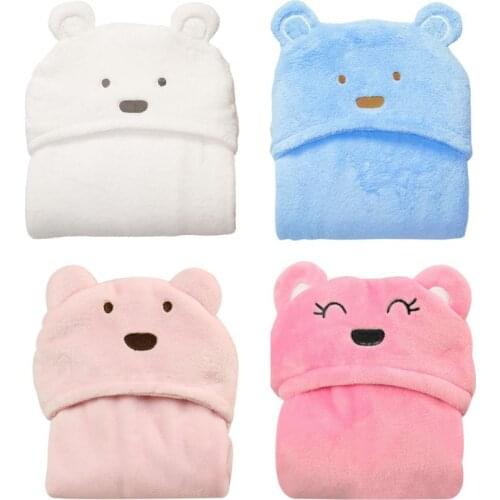 Cute Animal Cartoon Super Soft Babies Blanket Kids Hooded Bathrobe Toddler Baby Bath Towel Comfortable Infant Wrap Sleepsack