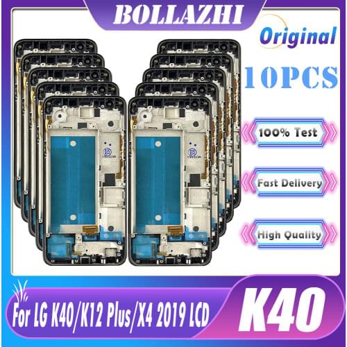 Wholesale 10pcs/lot For LG K40 X420 LMX420MM LMX420QN LMX420QM LCD Touch Screen Digitizer with frame For K12 Plus X420 LMX420