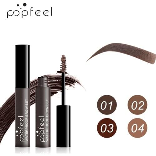 POPFEEL Makeup Waterproof Eyebrow Gel For Long Lasting Eye Brow Make Up, Brunette