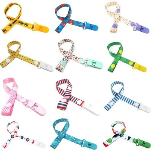 Adjust Baby Pacifier Clip Chain Ribbon Dummy Holder Chupetas Soother Pacifier Clips Leash Strap Nipple Holder for Infant Feeding