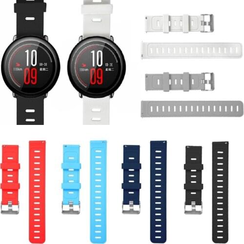 Strap for Amazfit Stratos 2S 22mm 20mm Watch Band for Xiaomi Watch 1 2 Pure Color Replacement Bracelet for Amazfit Bip Bit Strap