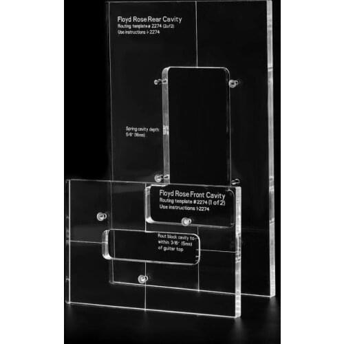 Musiclily Pro CNC Accurate Acrylic Tremolo Bridge Routing Templates Set for Floyd Rose