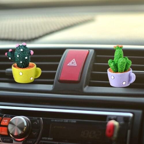 Car Decoration Ornaments LOVE Cactus DIY Air Conditioning Vent Perfume Clip Solid Balm Creative Air Freshener Fragrance Accessor