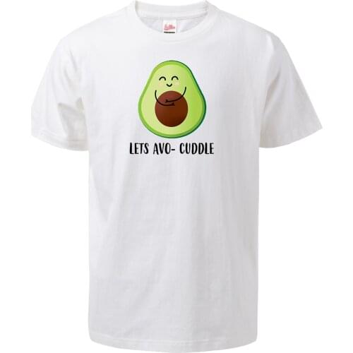 Lets Avo Cuddle Cute Print T-shirts Men Fashion T Shirts 2020 Summer Tshirt Men 100% Cotton Streetwear Tee Shirt Homme Tops Tees