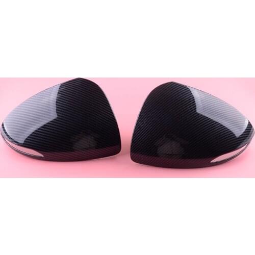 2Pcs Car Rearview Mirror Cover Trim ABS Black Carbon Fiber Style Fit for Hyundai Sonata 2020 2021