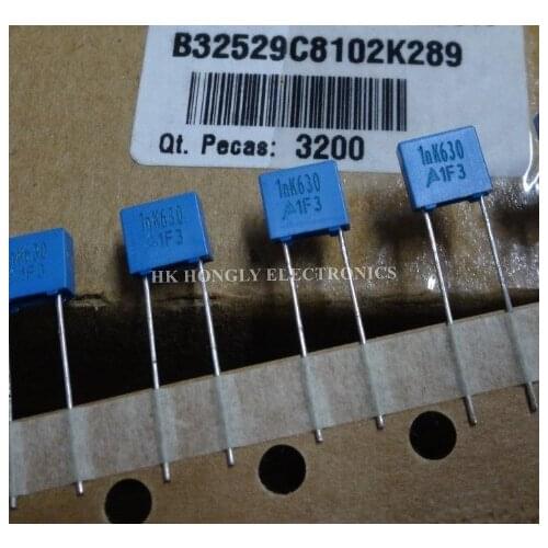 50PCS B32529 1nK630 1nJ630 0.001UF 1NF 1000PF 102 630V K J 630V P=5mm FILM CAPACITOR