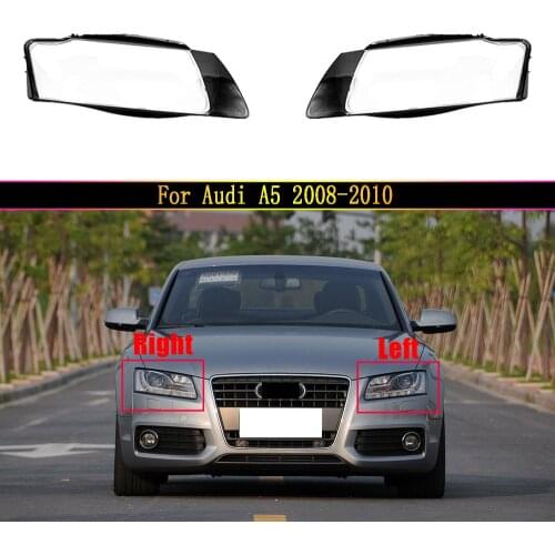 Auto Head Lamp Case For Audi A5 2008 2009 2010 Car Front Headlight Cover Light Glass Lens Bright Lampshade Shell