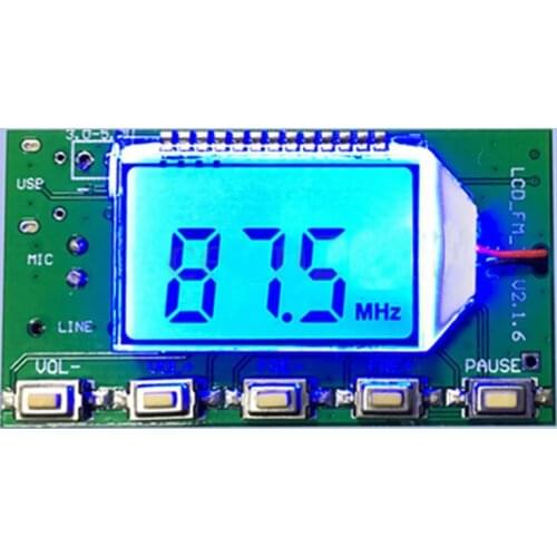 1Pc FM Transmitter Digital Module DSP PLL Wireless Stereo Microphone 87-108MHz New