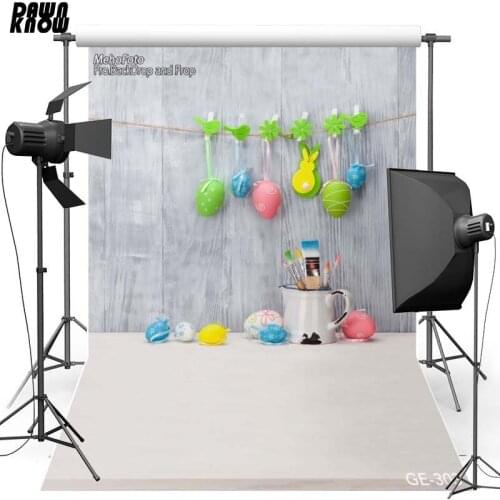 DAWNKNOW Happy Easter Color Egg Vinyl Photography Background For Newborn Polyester Backdrop For Children photo studio Props 303