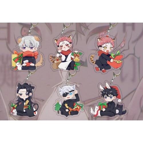 Jujutsu Kaisen Acrylic Keychain Strap Keyring Fushiguro Megumi Gojo Satoru Toge Japanese anime figure