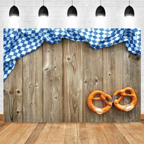 Oktoberfest Background Photography Backdrop Beer Bread Wood Board Wheat Wine Jar Vinyl Photographic Photo Studio Carnival Decor