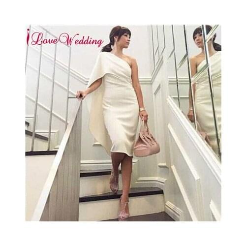 Женские коктейльные платья на одно плечо iLoveWedding China At AliExpress