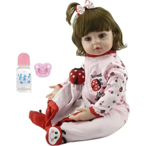 Bebes reborn doll 58cm reborn toddler baby girl Dolls soft Silicone Boneca Reborn Brinquedos Bonecas childrens day gifts