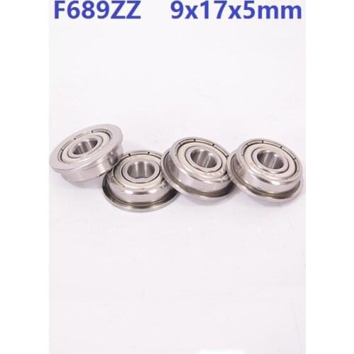 500pcs/lot F689ZZ F689Z F689-ZZ F689 Z ZZ 9x17x5 mm Miniature flange Ball Bearing deep groove double shielded 9*17*5mm