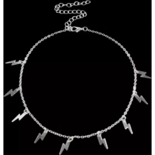 Fashion Necklace Jewelry Alloy Lightning Shape Pendant Necklace Female Short Necklace Gothic Necklace Women Statement Necklace