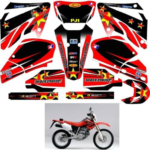 Motorcycle full set of 3M stickers decals Backgrounds graphics kits For Honda XR250R XR250 2003 2004 2005 For Honda 250 XR
