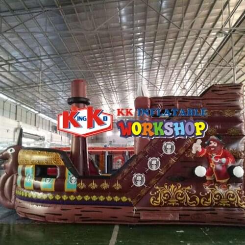 Inflatable pirate ship fun city bouncer castle jumping slide for kids