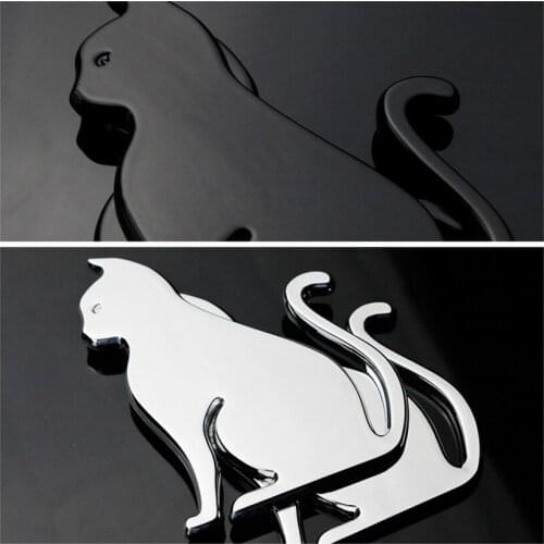 Auto Metal Alloy 3D Cat Logo Engine Displacement Trunk Rear Car Badge Decal Chrome Side Wing Emblem Sticker Car Styling for VW