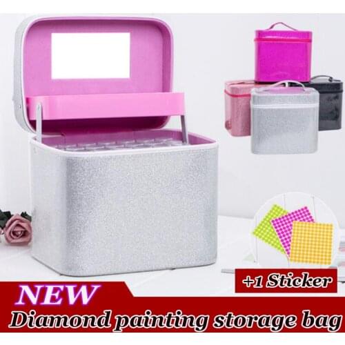New126 Bottles Box Diamond Painting Cross Stitch Accessories Tool Box Container Drills Storage Full Square 5D Embroidery Mosaic