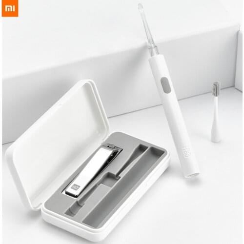 New xiaomi huohou Luminous portable ear armor set USB charging Small portable Detachable Washable ear-pick Nail clippers set