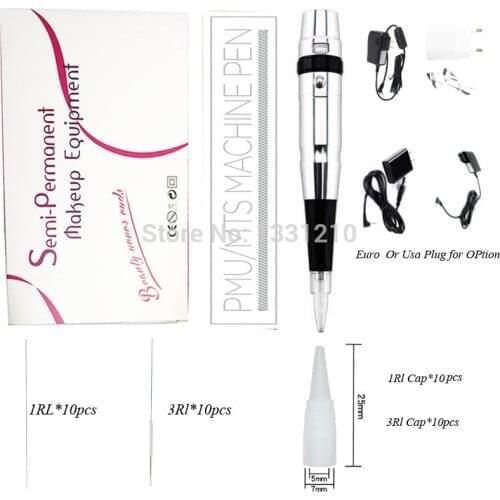 Novo Caneta Dermografo Universal Micropigmentação Rotary Swiss Motor Tattoo Gun With Universal Needles For Eyeliner Eyebrow Lip