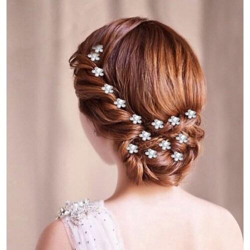 New Wedding Accessories Pearl Hair Jewelry Headwear Charm Silver Plated U Shape Hairpin Hair Sticks For Bridal Dropshiping