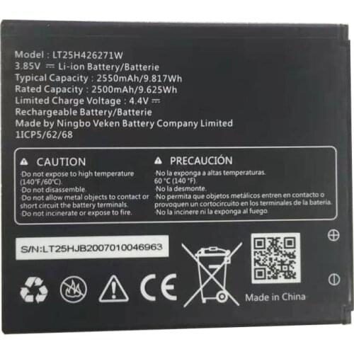 New High Quality LT25H426271W Battery 2550mah for Wiko SAS U307AS Cell Phone