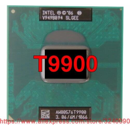 Original lntel Core 2 Duo T9900 CPU (6M Cache, 3.06 GHz, 1066 MHz FSB , Dual-Core) Laptop processor free shipping