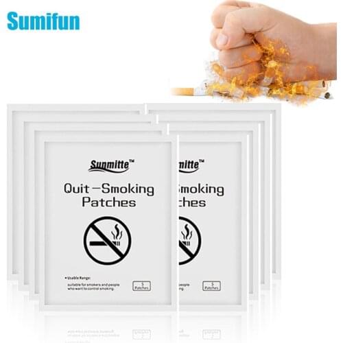 5pcs Anti Smoke Patch Stop Quit Smoking Round Cessation Patch 100% Natural Ingredient Chinese Herbal Medical Plaster Throat Care