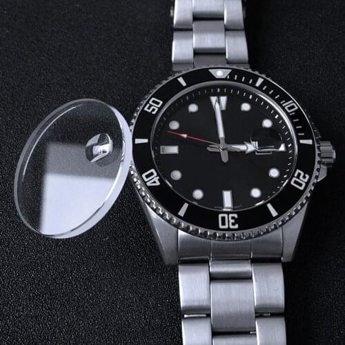 Flat with Date 32.7*2.7mm For Casio MDV-106 Calendar Lens Mineral Glass / Sapphire Crystal Watch Replacement Repair Parts