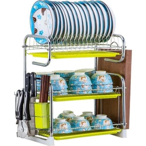 Clearance Stainless Steel Cutlery Stand Shelf Cutlery Dish Rack Kitchen Dish Rack Drain Storage Rack Knife Holder