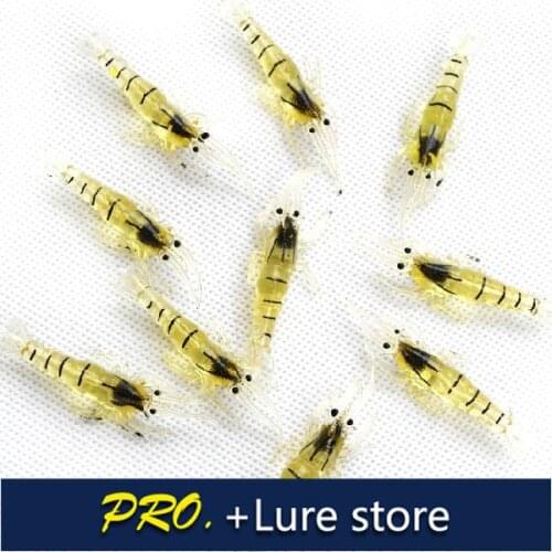 Free shipping 100pcs/Lot Stinky smell prawns 45mm shrimp lure Mini soft shrimp lure fishing worm baits