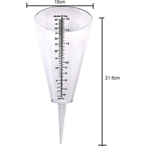 Clear Rain Water Meter Simple Rain Water Measuring Device for Garden Lawn Yard Polystyrene Rain Gauge Measurement Tool