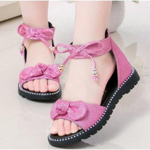 Newest Summer Kids Sandals Fashion Hollowing out Girls Sandals Non-slip Twinkle Children Shoes Roman Shoes