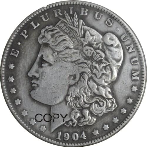 Untied States of America 1904 S Cupronicke Silver Plated One 1 Dollar Morgan Dollar Copy Replica Coins Can Choose Any Year