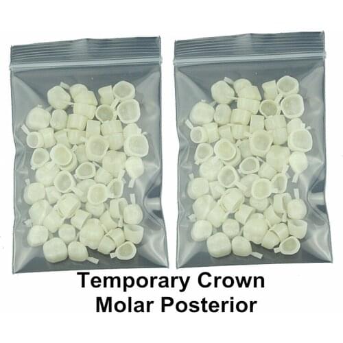 100 Pcs Dental Materials Mixed Type Temporary Crown Molar Posterior Veneer Nature Color Teeth Dentist Products