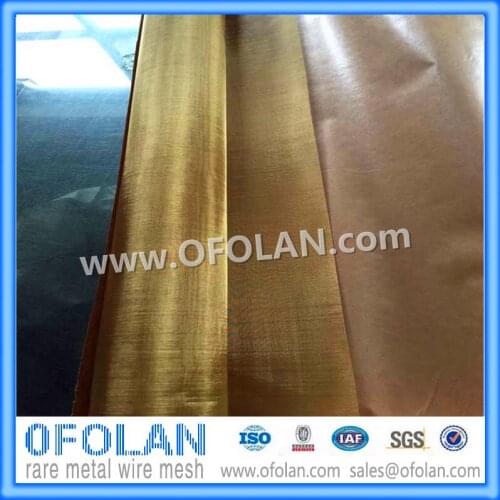 High-quality EMI / EMF / RF Shielding Brass Wire Mesh(150 mesh) 500mmX1000mmX2PCS stock supply