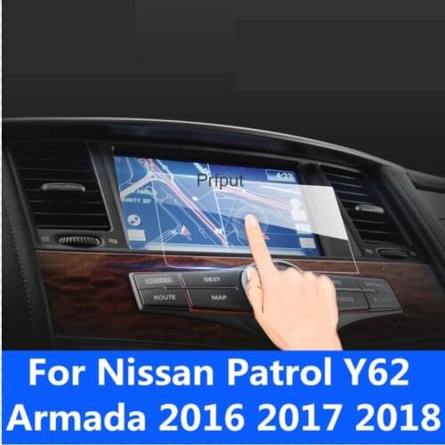 Car styling Navigation Tempered Glass Screen Protector Steel Portective For Nissan Patrol Y62 Armada 2016 2017 2018