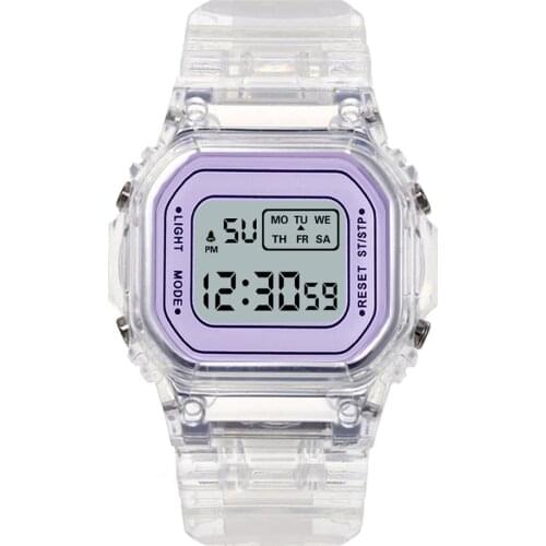 Womens Wirstwatch For Girls Digital Bracelet Watch LED Sport Watch for Kids Electronic Clock Gold Silver Watches Lover