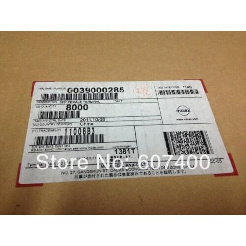 0039000285 TERM FEMALE 18-24AWG CRIMP TIN 3900-0285 MOLEX Connectors terminals housings 100% new and original parts 39-00-0285