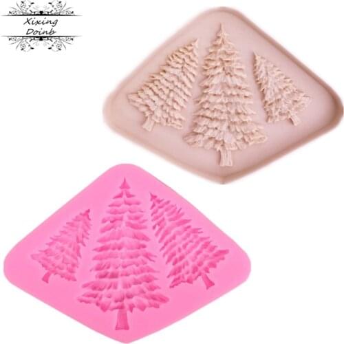 1Pcs Pine shaped silicone soft candy mold cake decorating tool candy chocolate Soft Candy Mold
