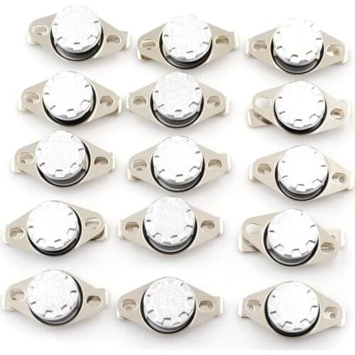 2pcs/lot KSD301 250V 10A Normally Closed NC Thermostat Temperature Thermal Control Switch Deg.C 30-160 Temperature Switch