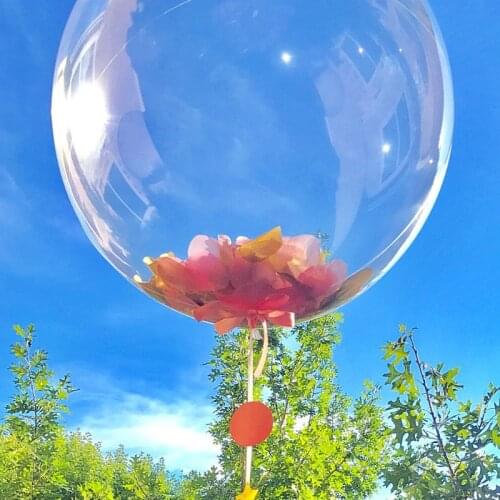 3PCS 24inch BOBO Balloon Helium Clear No Wrinkle Transparent Inflatable Balloons Wedding Happy Birthday Party Decoration Globos