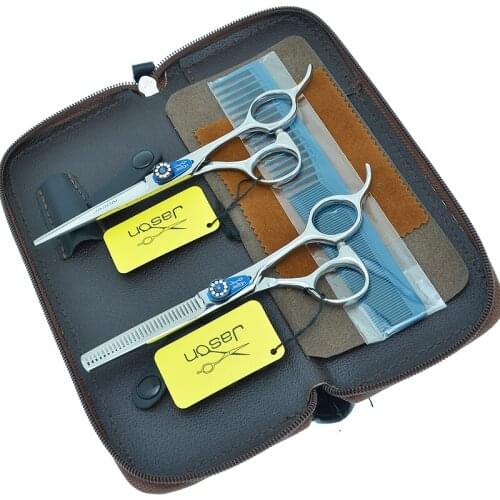 6.0" Japan Steel Hairdressing Scissors Kit Salon Hair Cutting Shears Barbers Thinning Clipper Barber Scissors Suppliers A0088D