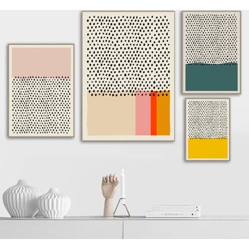 Abstract Color Line Wall Art Canvas Painting Minimalist Style Geometric Picture Poster and Print Gallery Living Room Home Decor