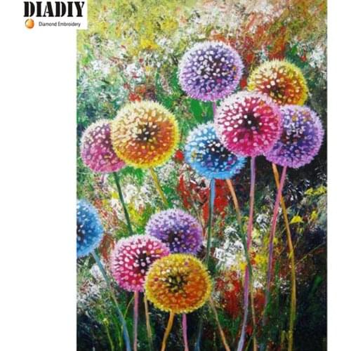DIY Diamond Embroidery Dandelion Diamond Painting Cross Stitch Full Square Rhinestone Mosaic Unfinished Home Decoration Gift