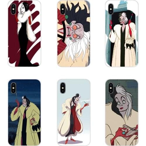 For Apple iPhone X XR XS MAX 4 4S 5 5S 5C SE 6 6S 7 8 Plus ipod touch 5 6 Cruella cartoon Accessories Phone Cases Covers