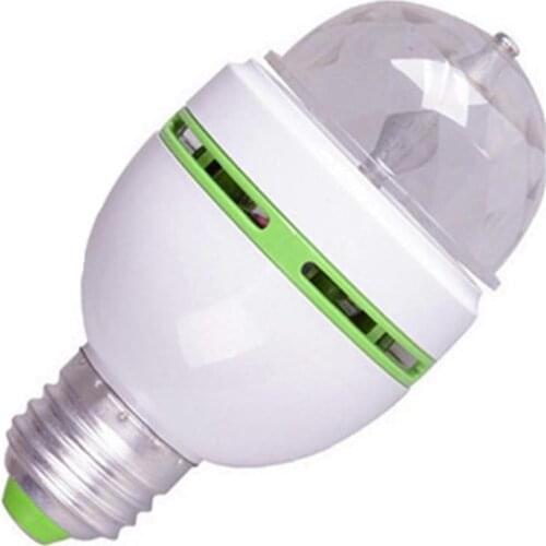 E27 3W Colorful Auto Rotating RGB LED Bulb Stage Light Party Lamp Disco For Home Decoration Lighting Lamps